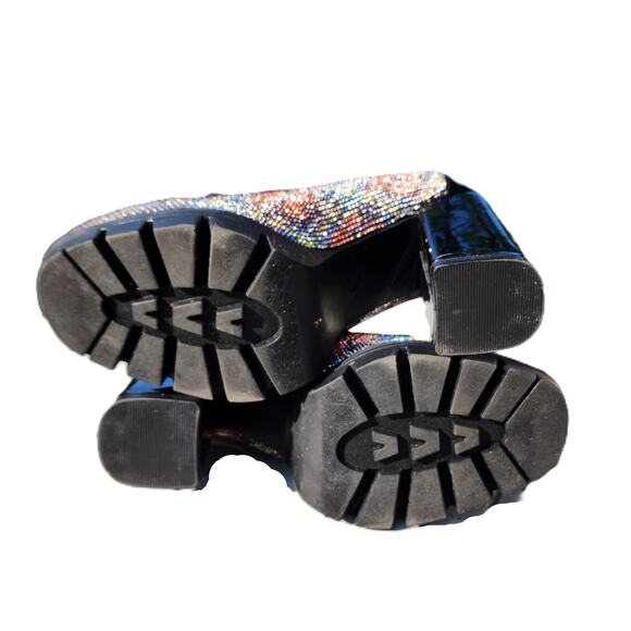 Betsey Johnson Adison Rhinestone Faux Patent Leather Loafers 7 - Picture 8 of 10